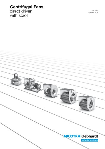 Centrifugal Fans direct driven with scroll