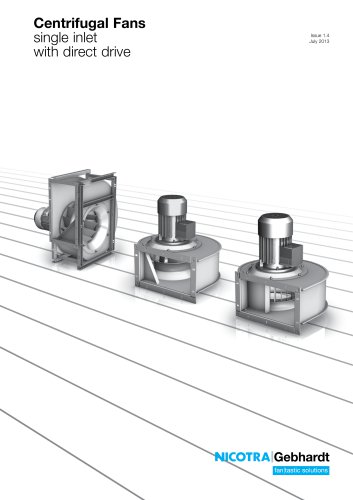 Centrifugal Fans single inlet with direct drive