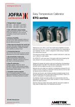 ETC Temperature Calibrator Datasheet