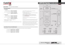 HPC50 Series Pressure Calibrator Datasheet psi