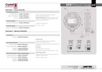 XP3i Digital Pressure Gauge Datasheet psi