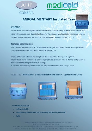 INSULATED TUB SPECIAL FOOD INDUSTRY