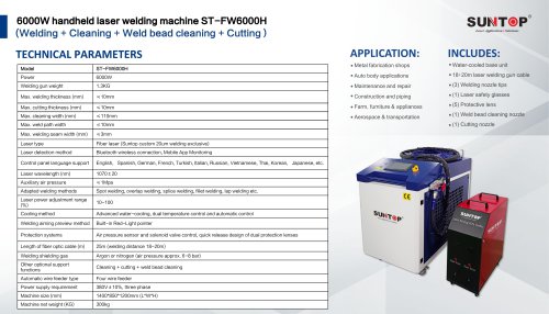 SUNTOP 6000W 4 in 1 Handheld Laser Welding Machine