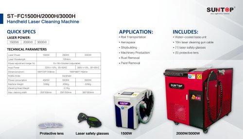 SUNTOP handheld laser cleaning machine