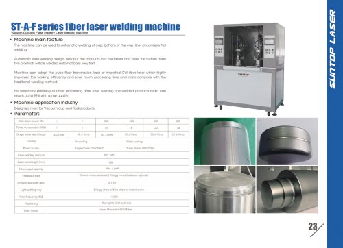 SUNTOP/Vacuum Cuo and Flask Industry Laser Welding machine