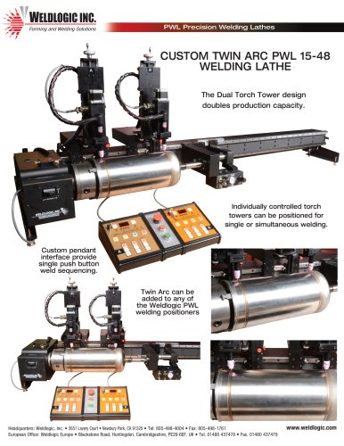 CUSTOM TWIN ARC PWL 15-48 WELDING LATHE