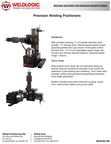 Precision Welding Positioners