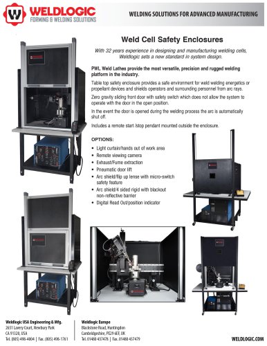 Weld Cell Safety Enclosures for Lathe Welding Systems