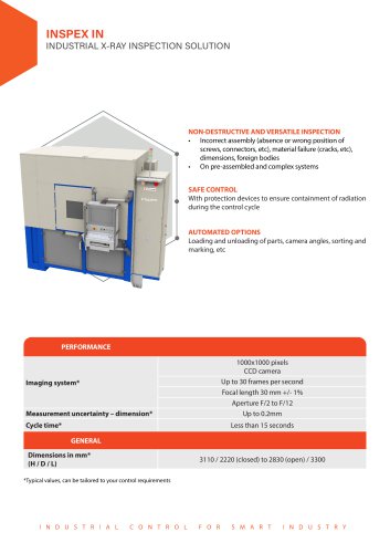 INSPEX IN INDUSTRIAL X-RAY INSPECTION SOLUTION