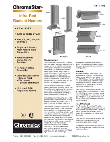 ChromaStar™ Infra-Red Radiant Heaters