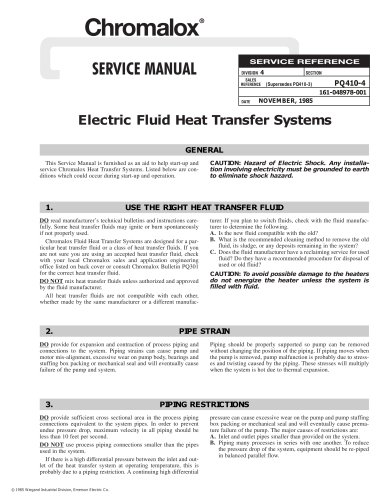 Electric Fluid Heat Transfer Systems