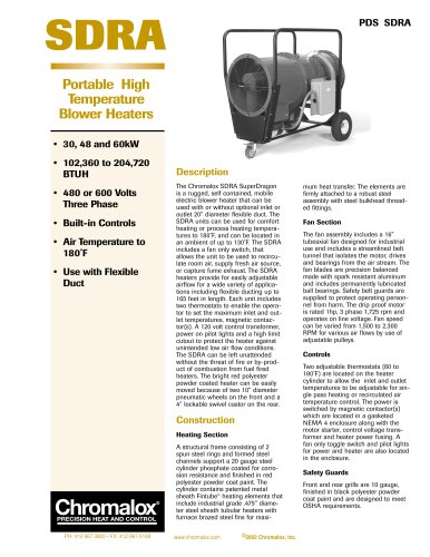 SDRA Portable High Temperature Blower Heaters PDS