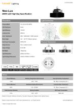 Neo-Lux 200W LED High Bay Neo lux Specification