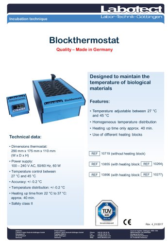 Blockthermostat