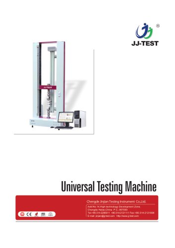 JJ-TEST  UNVERSAL TESTING MACHINE FOR ENGINEERING PLASTIC.