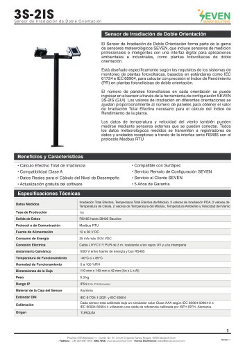 Dual Orientation Irradiance Sensor (3S-2IS)
