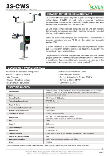 Estaci&oacute;n Meteorol&oacute;gica Compacta (3S-CWS)
