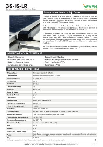 Low-Cost Irradiance Sensor (3S-IS-LR)