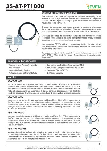 Sensor de Temperatura Ambiente (3S-AT-PT1000)
