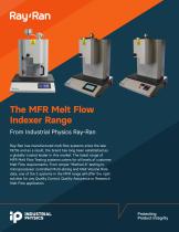 The MFR Melt Flow Indexer Range