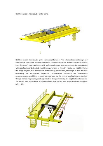 NLH Type Electric Hoist Double Girder Crane