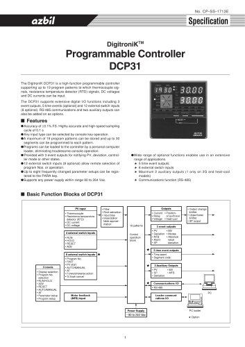 DCP31 Programmable Heat Treating Controller