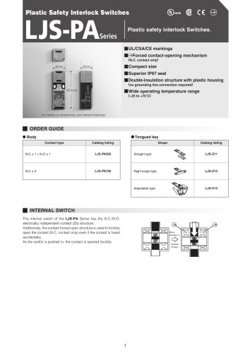 LJH Series Compact Plastic Safety Interlock Switch