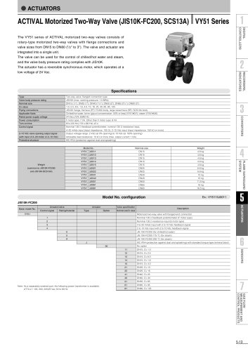 VY51 Series ACTIVAL Motorized Two-Way Valve