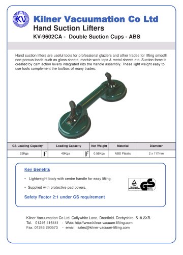 KV-9602CA Double Suction Cup