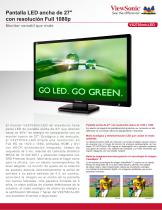 Pantalla LED ancha de 27" con resolución Full 1080p - 1