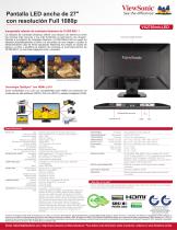 Pantalla LED ancha de 27" con resolución Full 1080p - 2