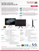 Pantalla multimedia ultra HD profesional de 28" - 2