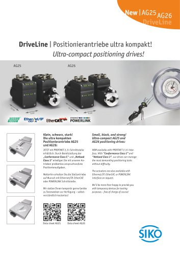 DriveLine | Ultra-compact positioning drives!