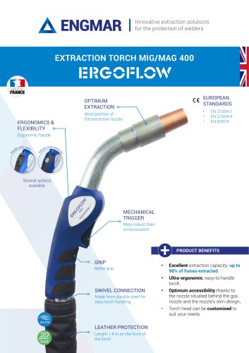 400 MIG/MAG fume Extraction torch Data sheet