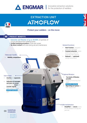 ATMOFLOW Extraction unit Data sheet