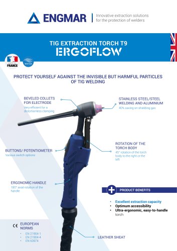 T9 TIG Extraction torch Data sheet