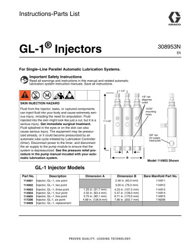 GL-1 Series Grease Injectors