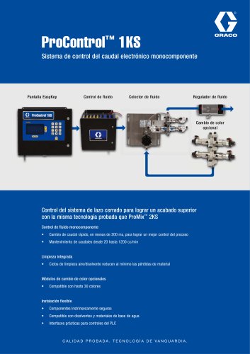 ProControl 1KS, Sistema de control del caudal electronico monocomponente