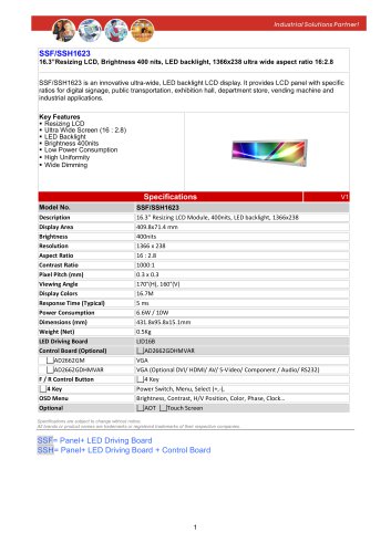 SSF_SSH1623-E_Datasheet