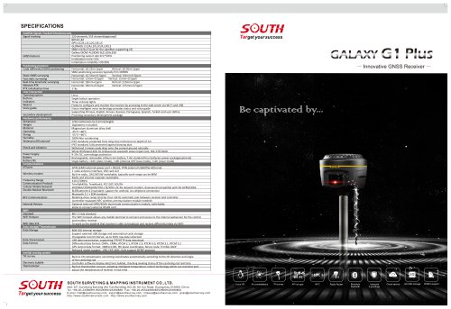 Innovative GNSS Receiver SOUTH GALAXY G1 Plus  Intelligent platform/wireless data communications