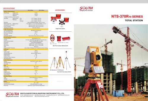 Total Station SOUTH NTS-370R10 SERIES Angle measurement accuracy