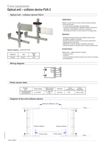 Optical anti - collision device FUA-3