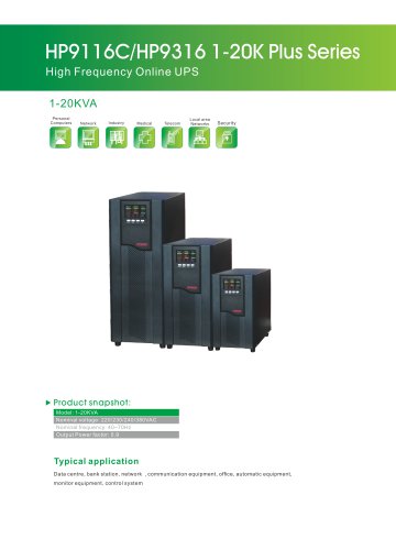 High Frequency Online UPS HP9116C Plus 1-3KVA