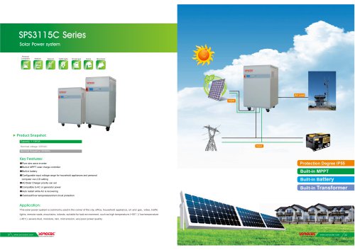 High Frequency Telecom Outdoor Solar Power System SPS3115C