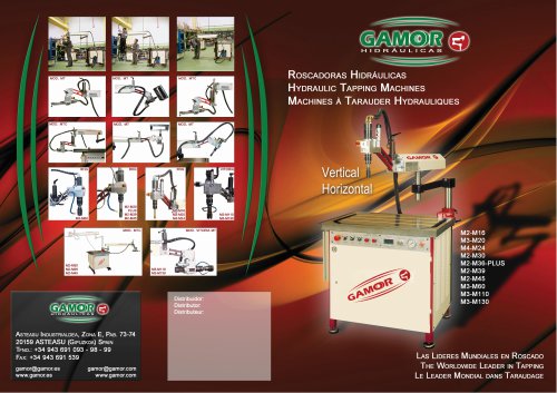 HYDRAULIC TAPPING MACHINES - THREADING MACHINES