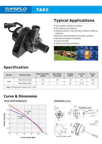 High quality micro dc brushless centrifugal circulation 12v 24v electric water pump