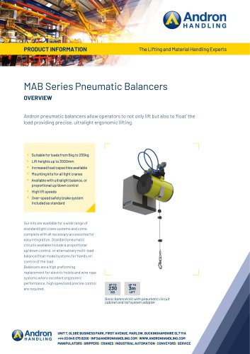 MAB Series Pneumatic Balancers