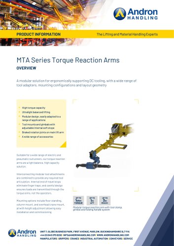 MTA Series Torque Reaction Arms