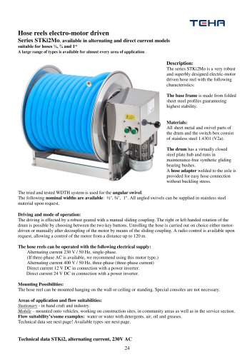 Electro-motor driven hose reel type STKi2Mo