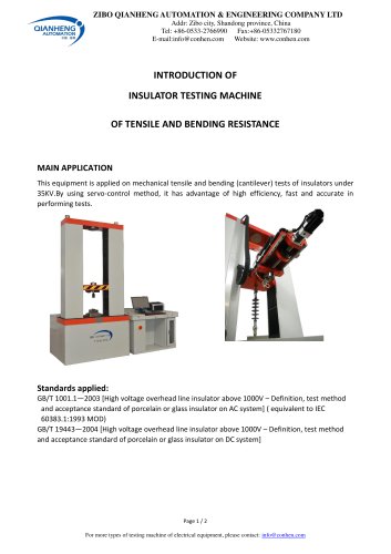 Insulator Cantilever & Tensile Multi-functional Testing Machine